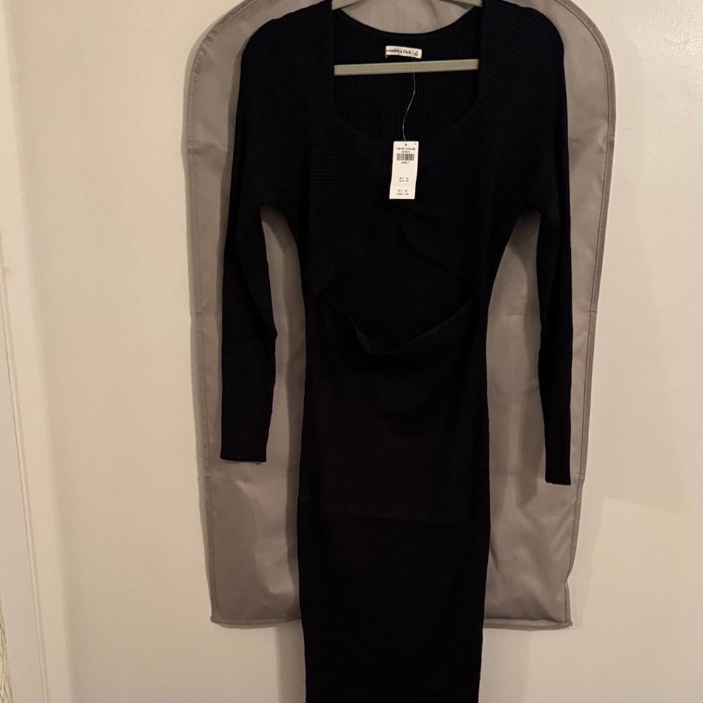 Abercrombie & Fitch Black Long Sleeve Dress